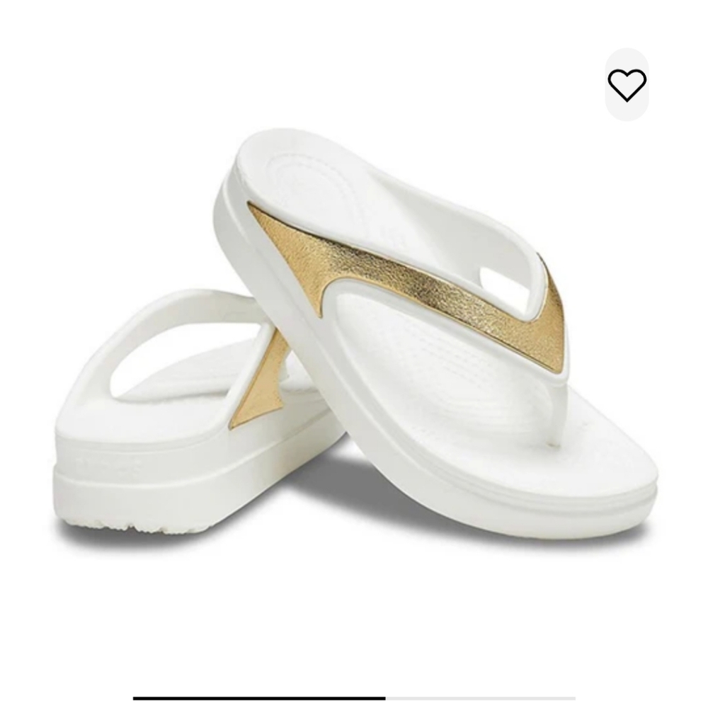 Crocs Thick Sole White Gold Slippers 'White Gold' 206919-100